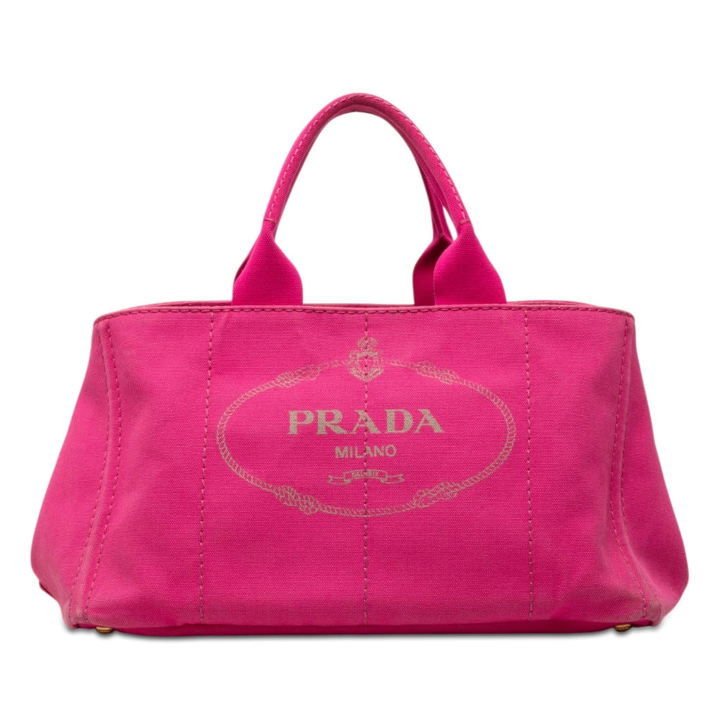 Prada Canvas Canapa Logo Tote Bag - Pink