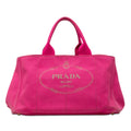 Prada Canvas Canapa Logo Tote Bag - Pink