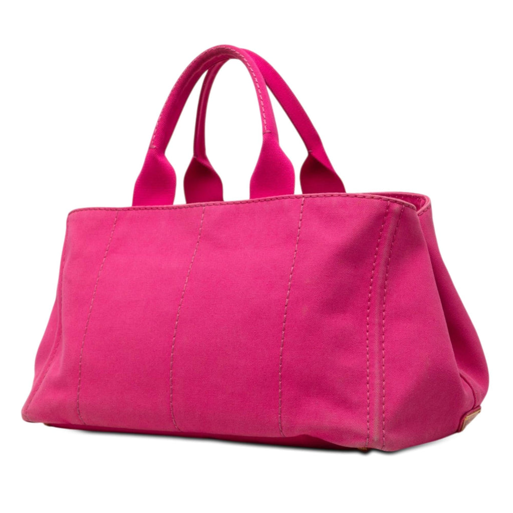 Prada Canvas Canapa Logo Tote Bag - Pink