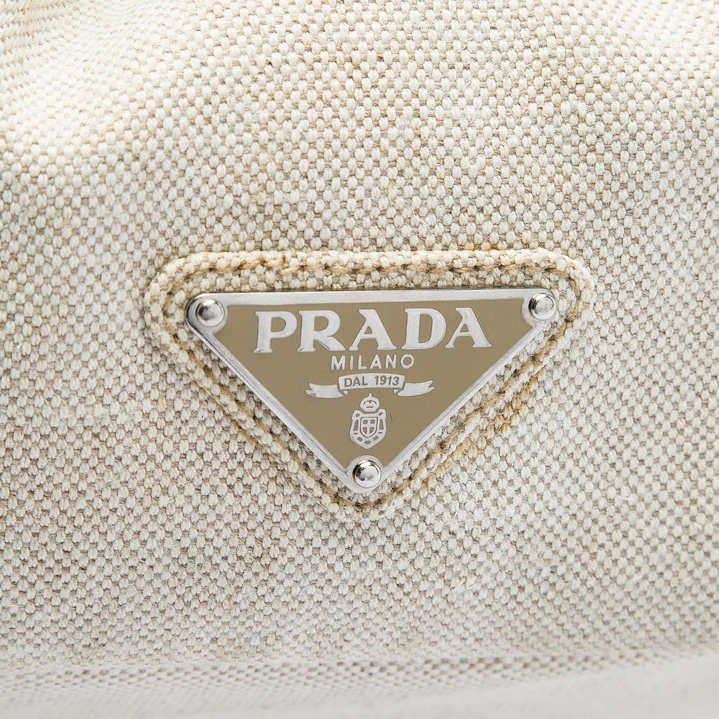 Prada Canvas Canapa Mistolino Tote Bag - Brown