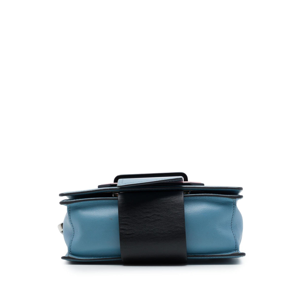 Prada City Calf Plex Ribbon Crossbody Bag - Blue