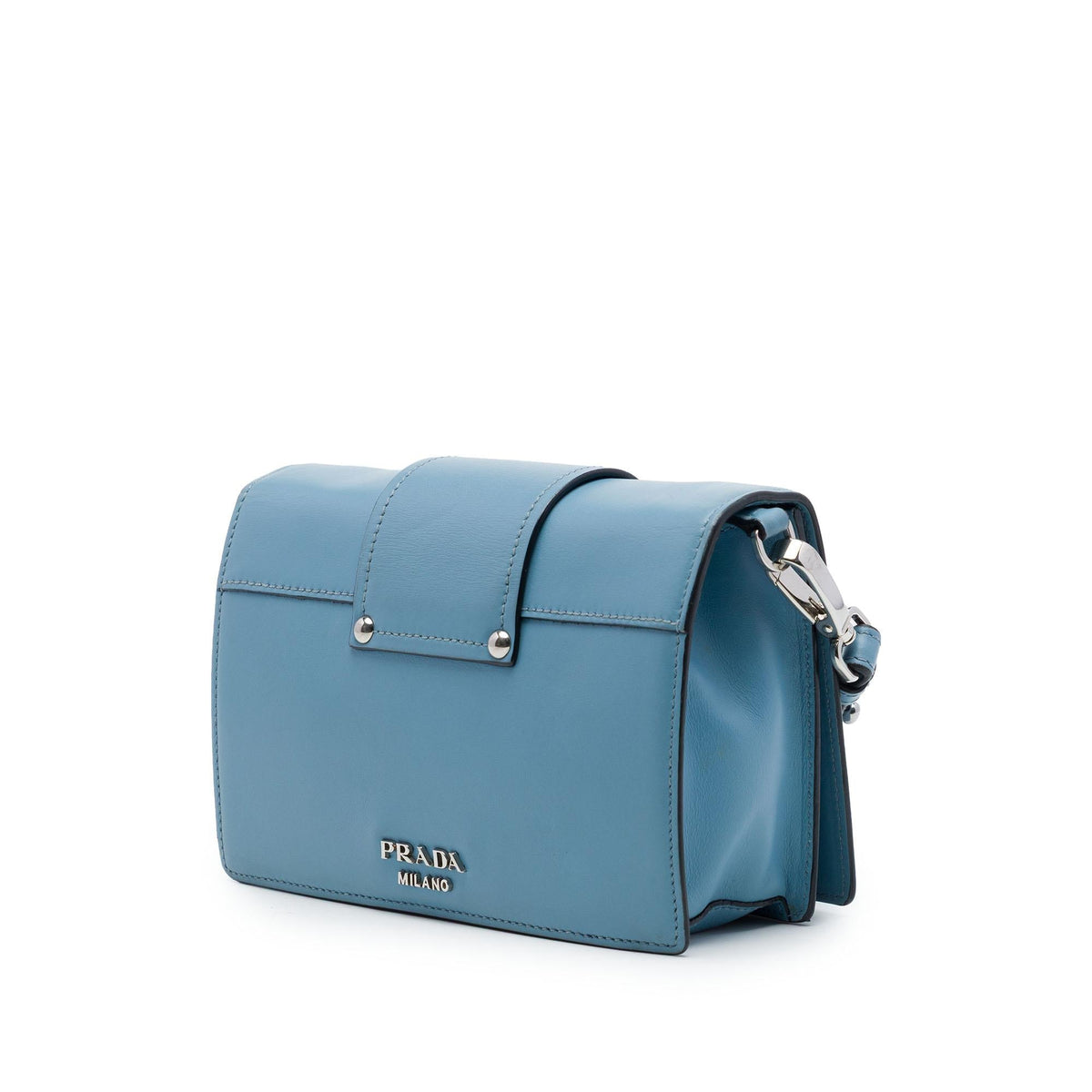 Prada City Calf Plex Ribbon Crossbody Bag - Blue