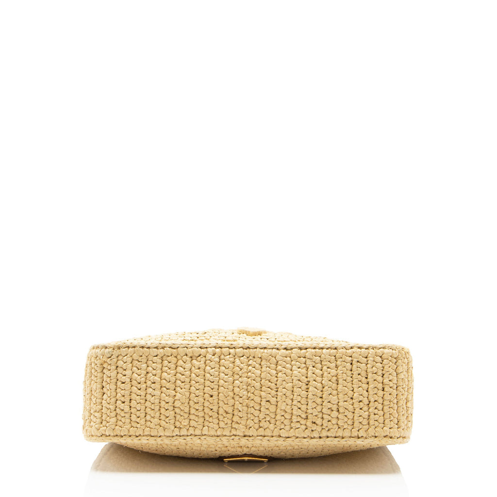 Prada Crochet Raffia Re-Edition 2005 Crossbody Bag - Beige
