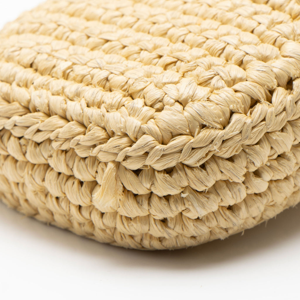 Prada Crochet Raffia Re-Edition 2005 Crossbody Bag - Beige