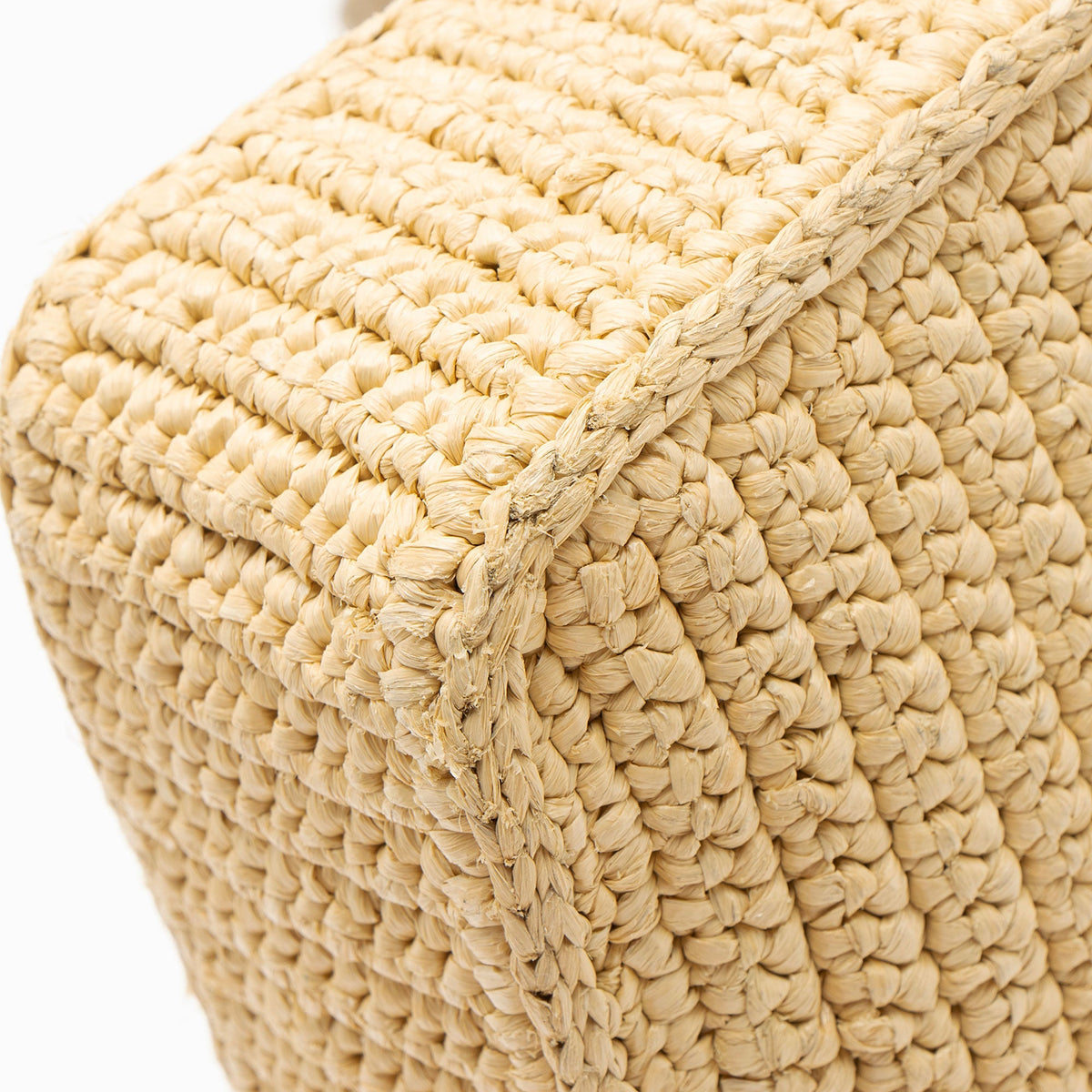 Prada Crochet Raffia Re-Edition 2005 Crossbody Bag - Beige