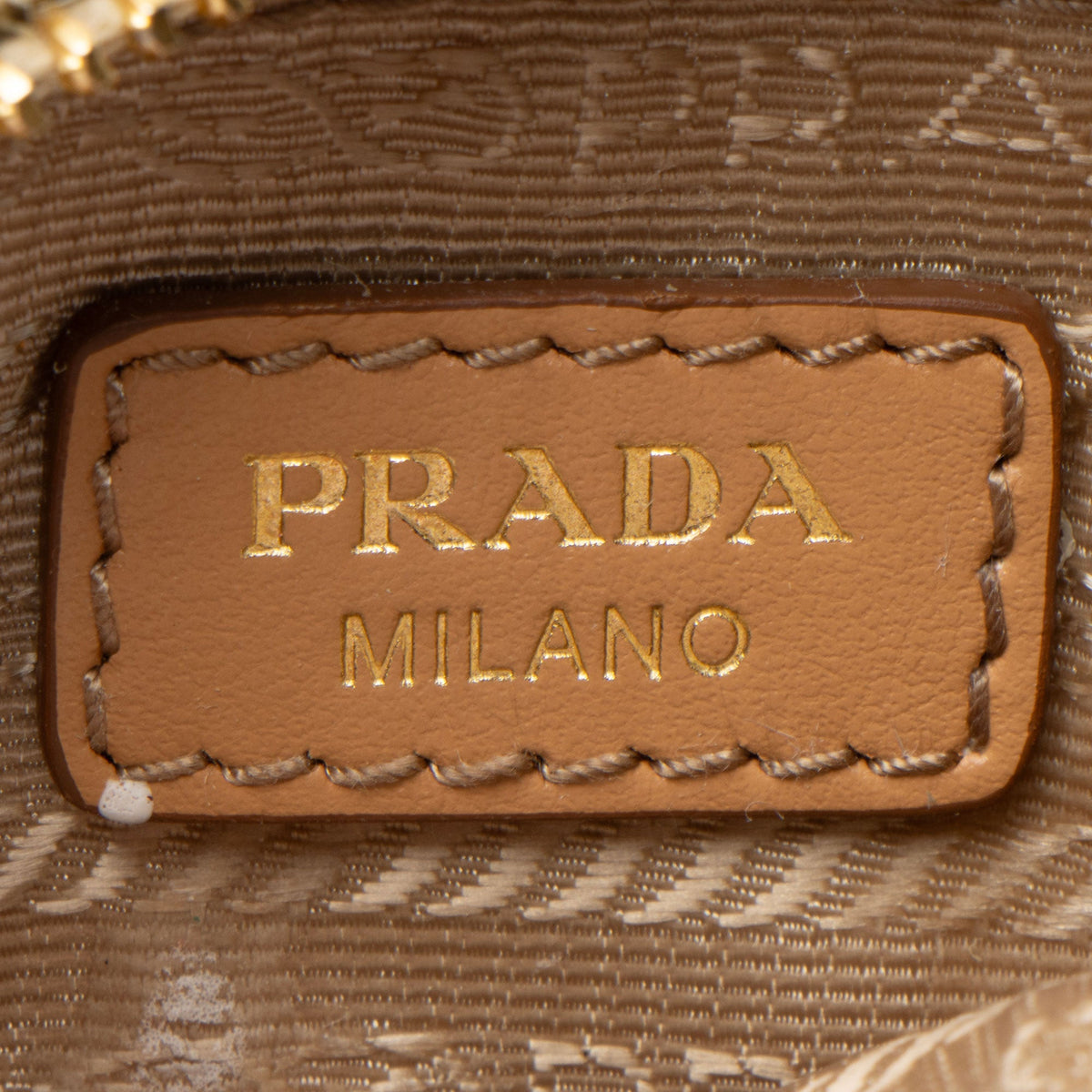 Prada Crochet Raffia Re-Edition 2005 Crossbody Bag - Beige