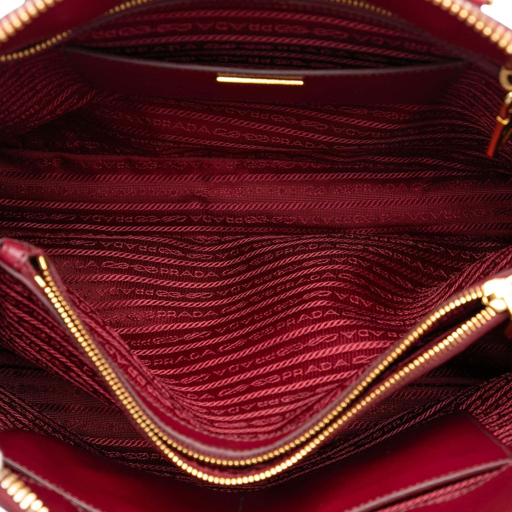 Prada Extra Large Saffiano Lux Promenade Satchel - Red
