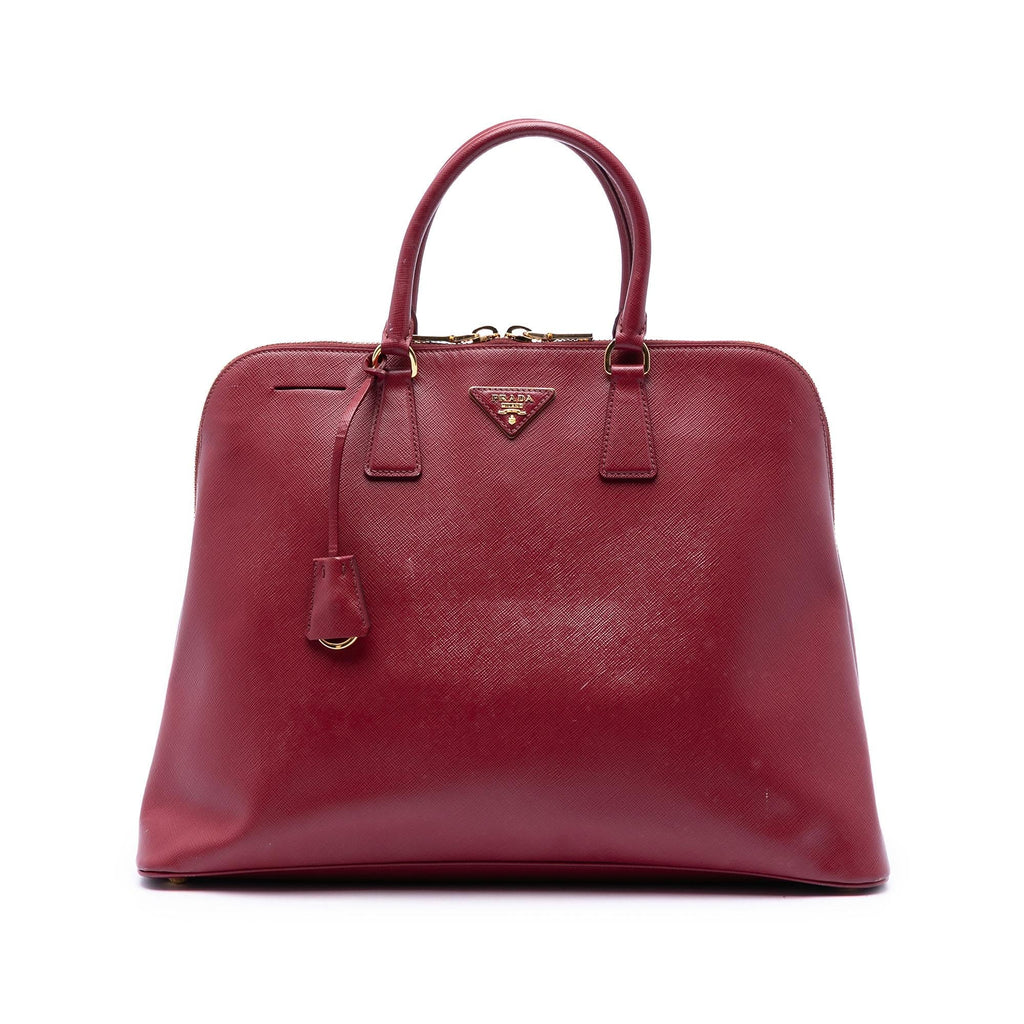 Prada Extra Large Saffiano Lux Promenade Satchel - Red