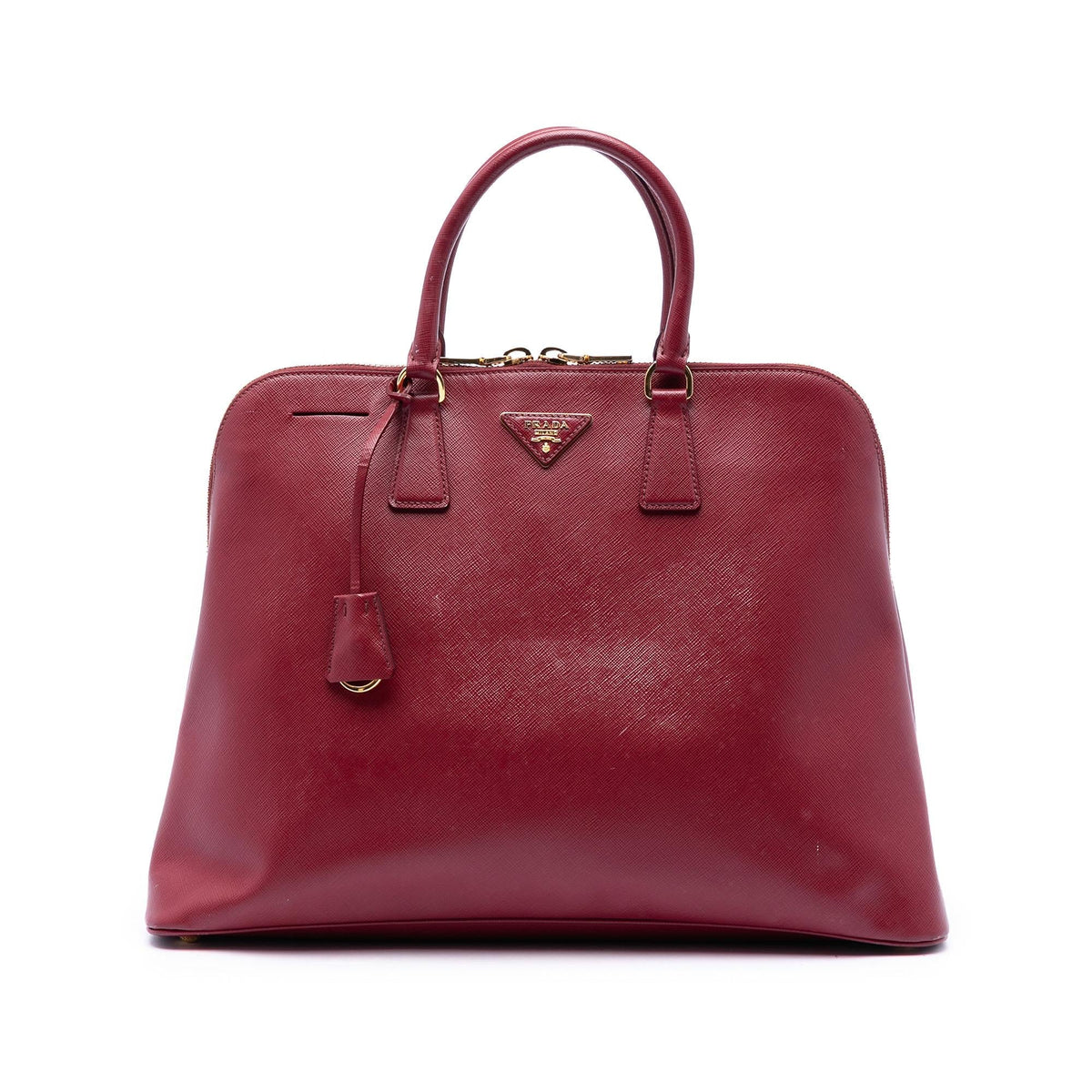 Prada Extra Large Saffiano Lux Promenade Satchel - Red