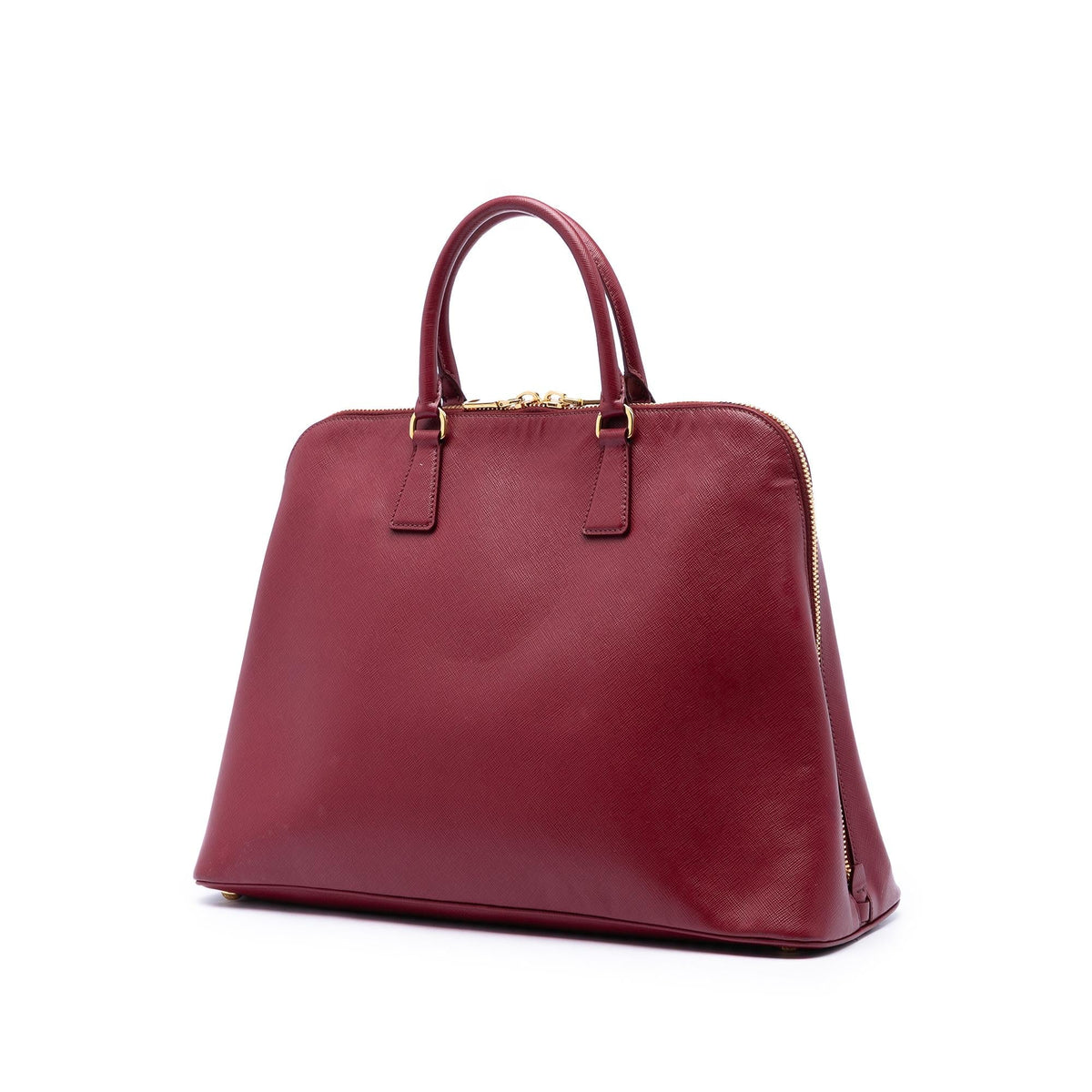 Prada Extra Large Saffiano Lux Promenade Satchel - Red
