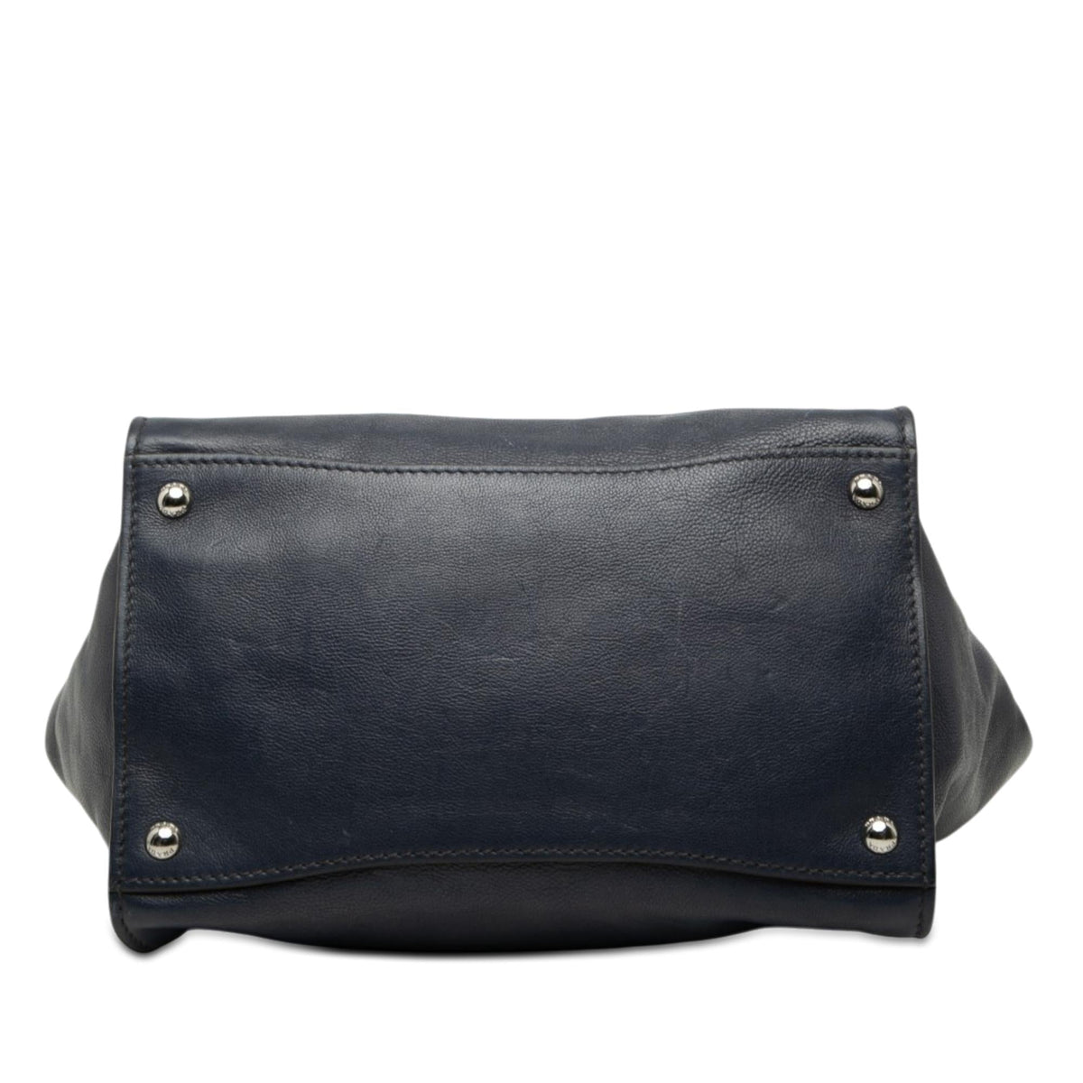 Prada Glace Calf Twin Pocket Double Handle Satchel - Blue