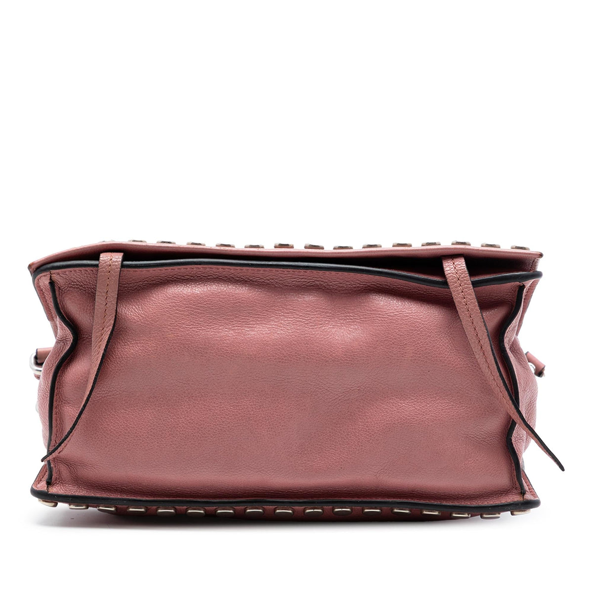 Prada Glace Calfskin Studded Etiquette Flap Crossbody Bag - Pink