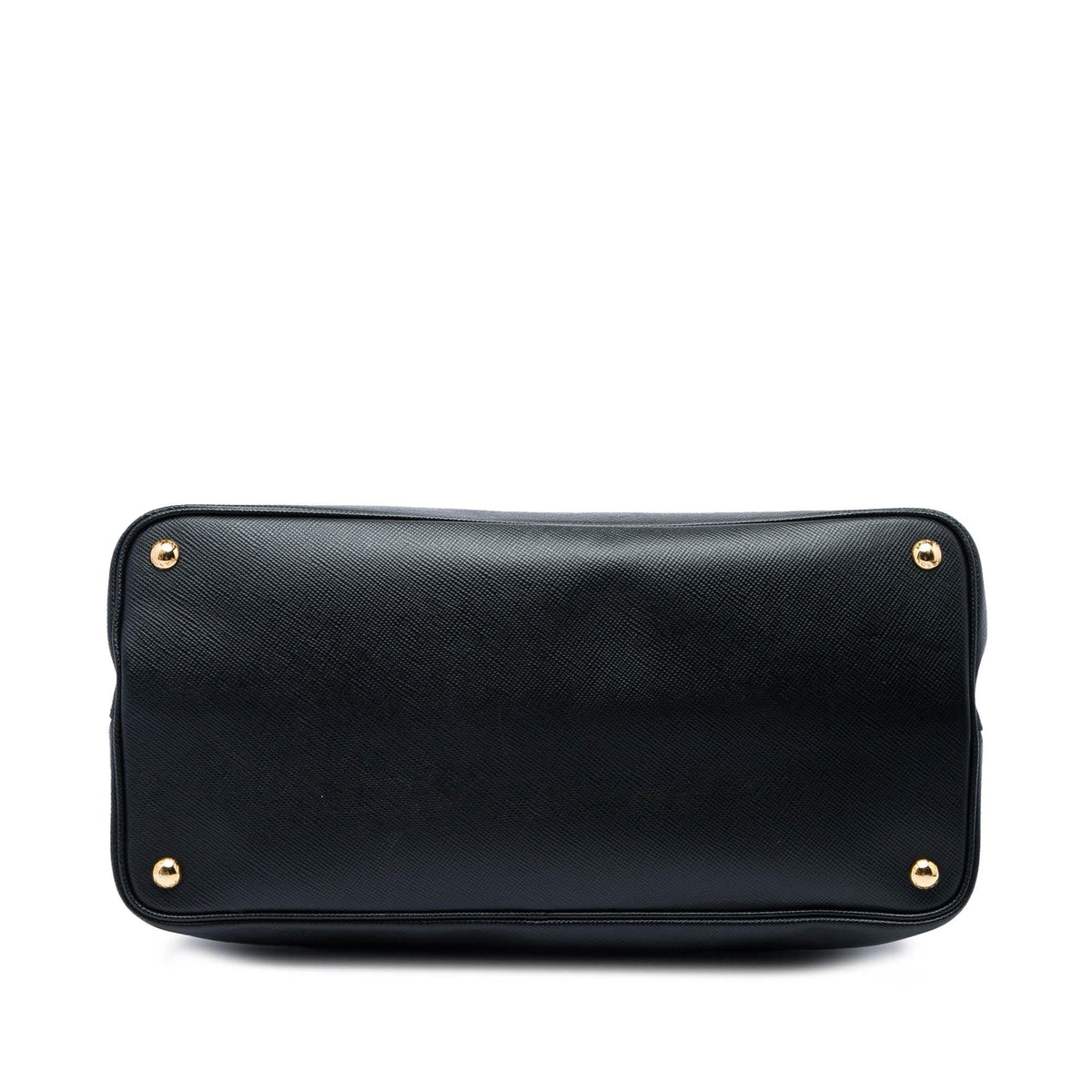 Prada Large Saffiano Cuir Double Satchel - Black