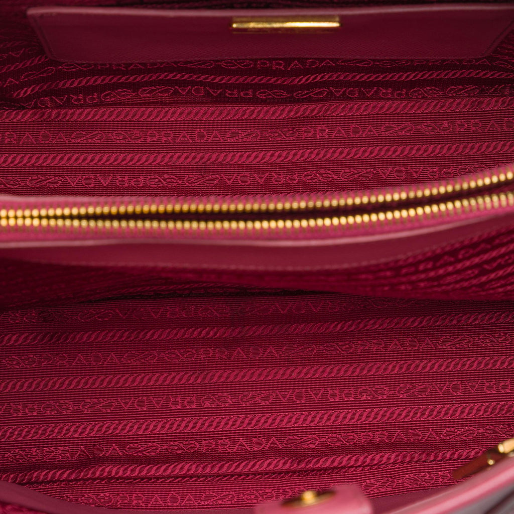 Prada Large Saffiano Lux Open Promenade Satchel - Pink