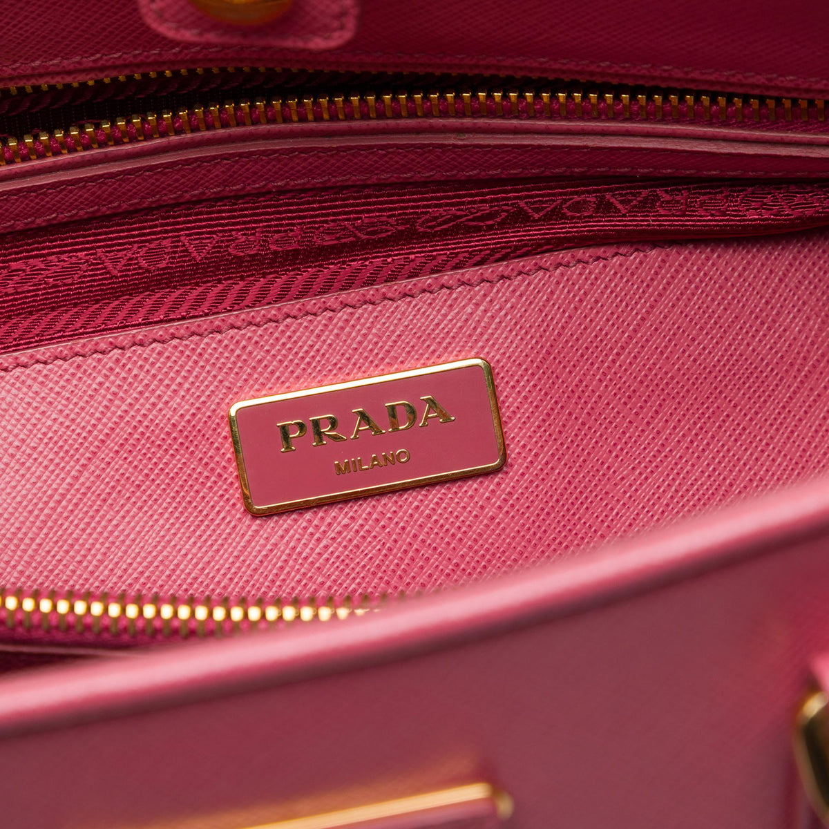 Prada Large Saffiano Lux Open Promenade Satchel - Pink