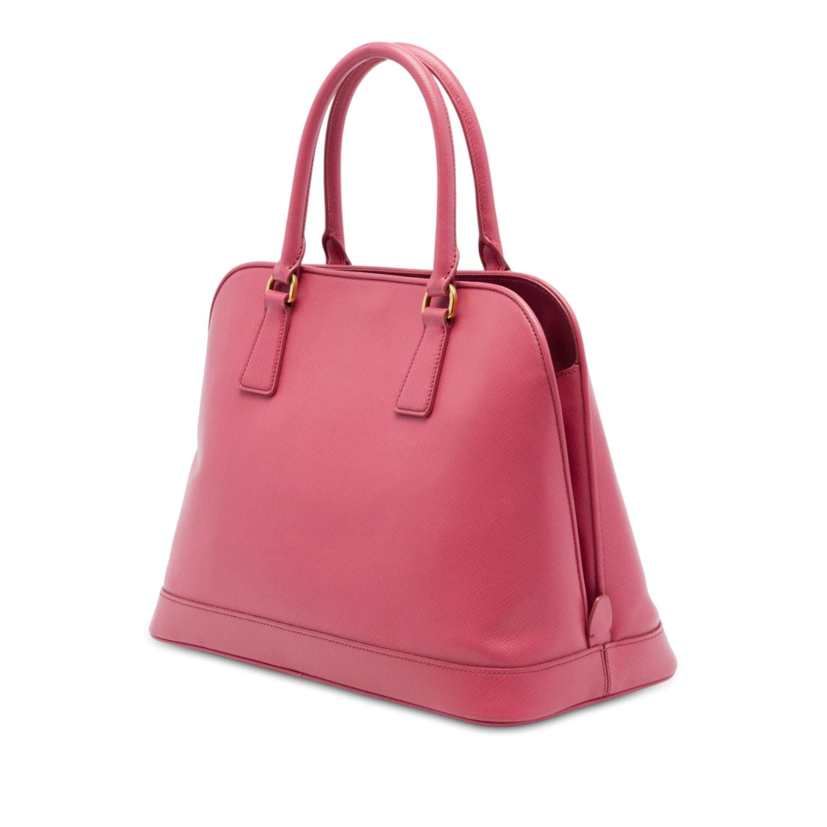 Prada Large Saffiano Lux Open Promenade Satchel - Pink