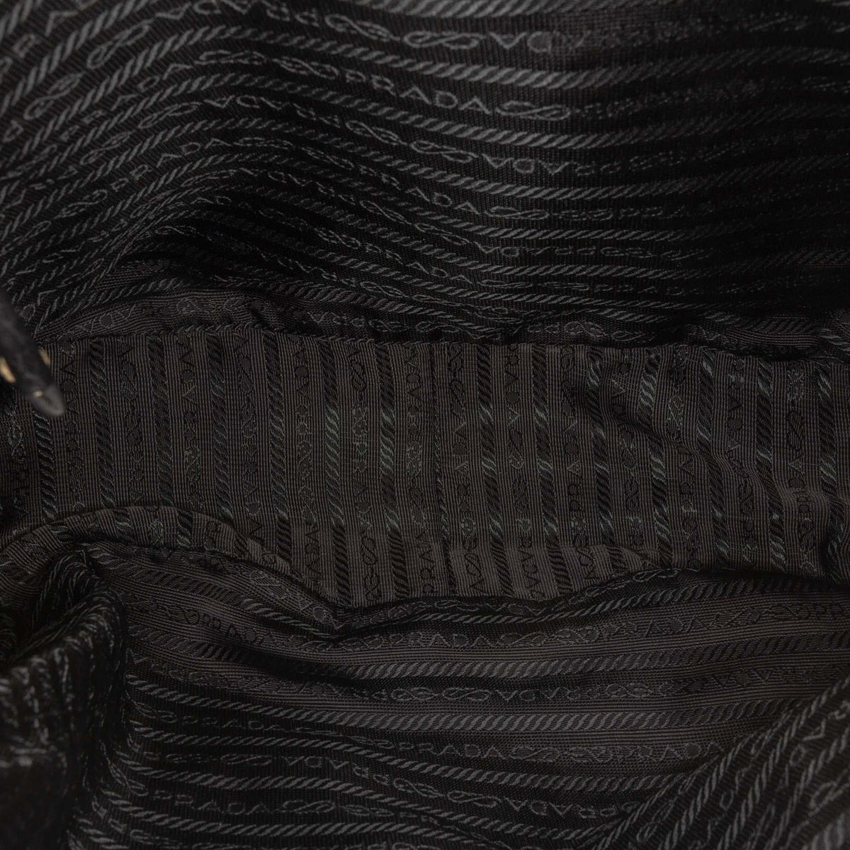 Prada Leather and Tessuto Shoulder Bag - Black
