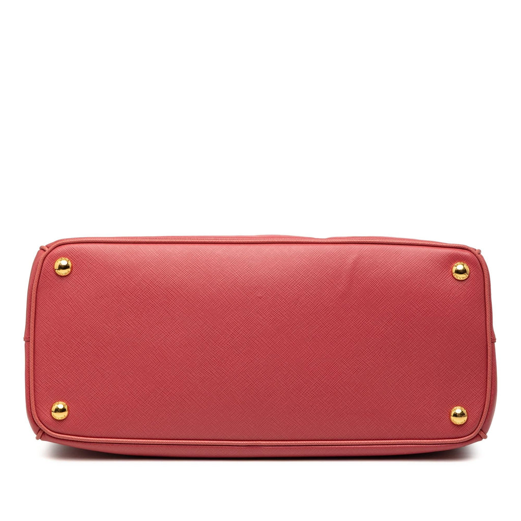 Prada Medium Saffiano Lux Galleria Double Zip Satchel - Pink