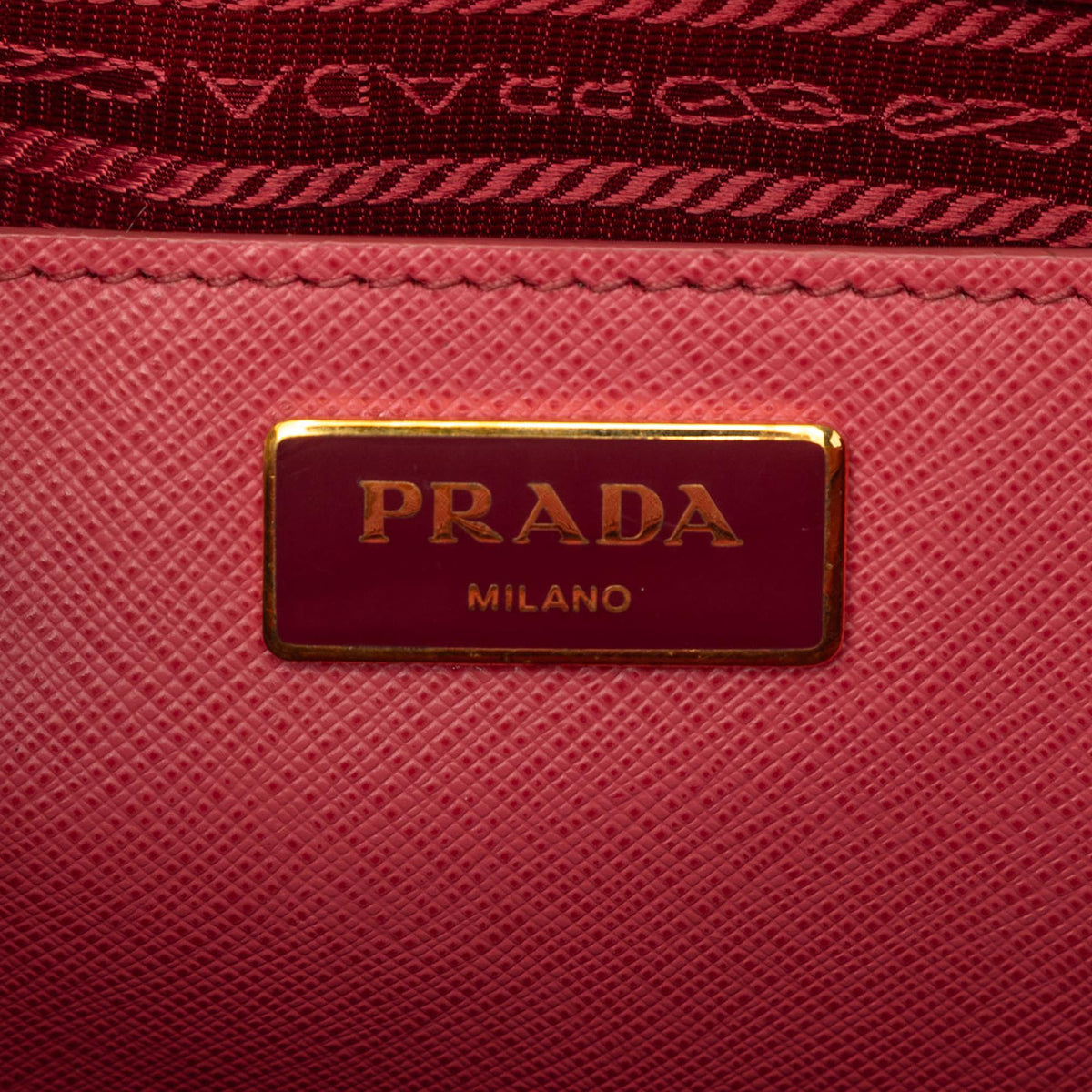 Prada Medium Saffiano Lux Galleria Double Zip Satchel - Pink