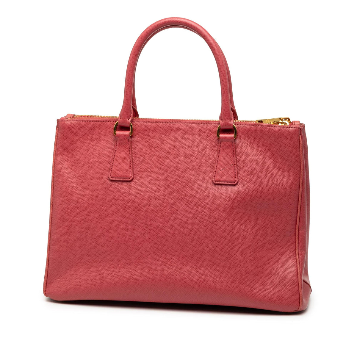 Prada Medium Saffiano Lux Galleria Double Zip Satchel - Pink