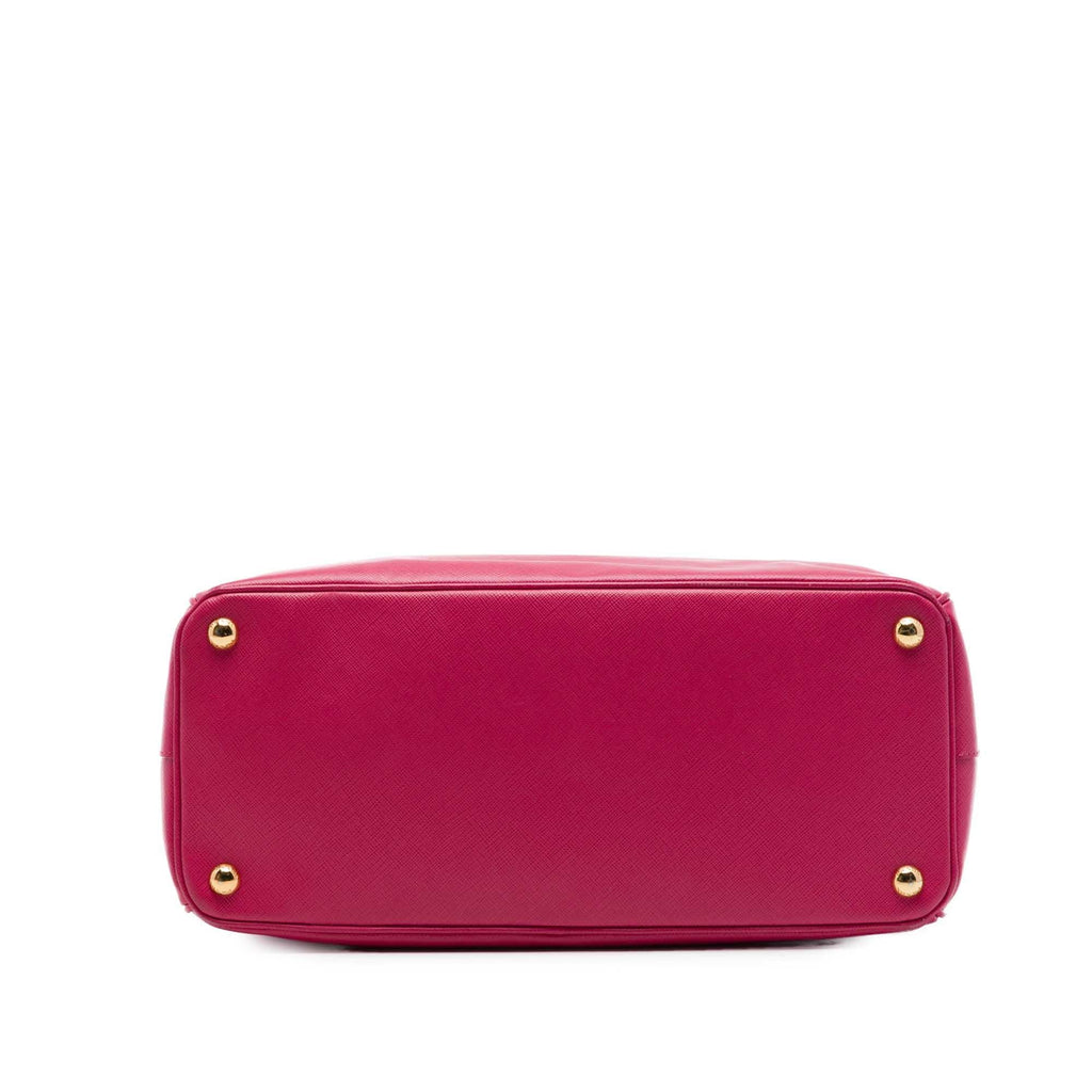 Prada Medium Saffiano Lux Galleria Double Zip Tote Bag - Pink
