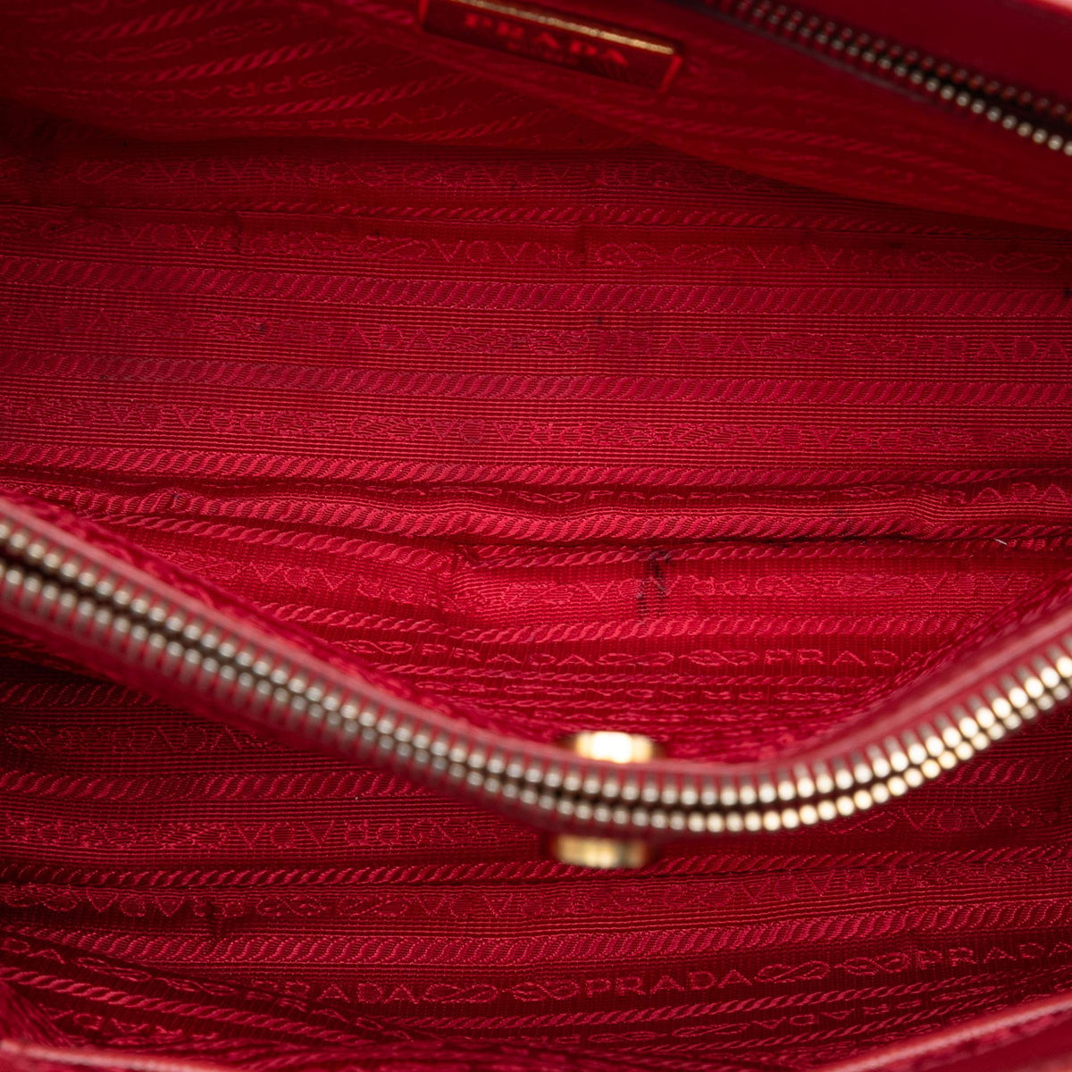 Prada Medium Saffiano Lux Galleria Satchel - Red