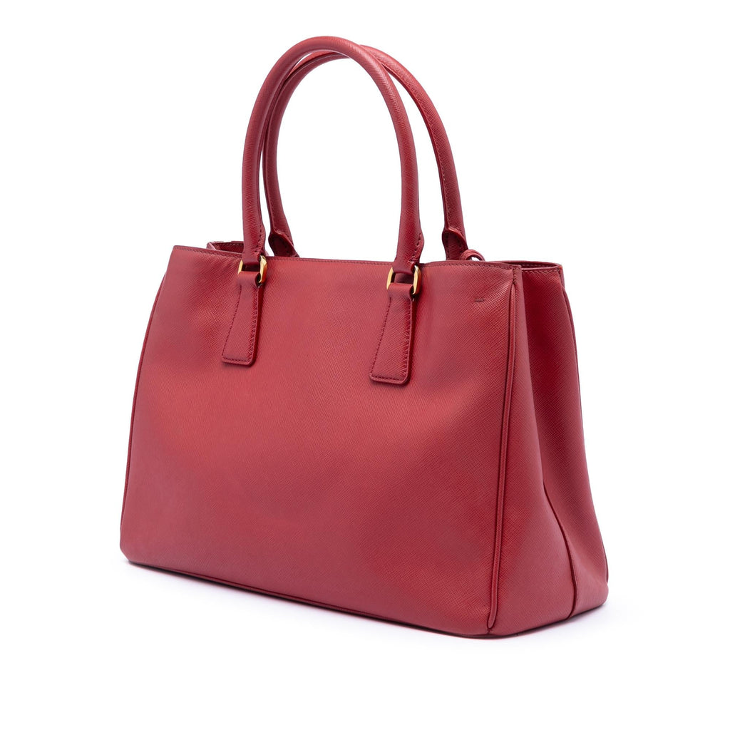 Prada Medium Saffiano Lux Galleria Satchel - Red