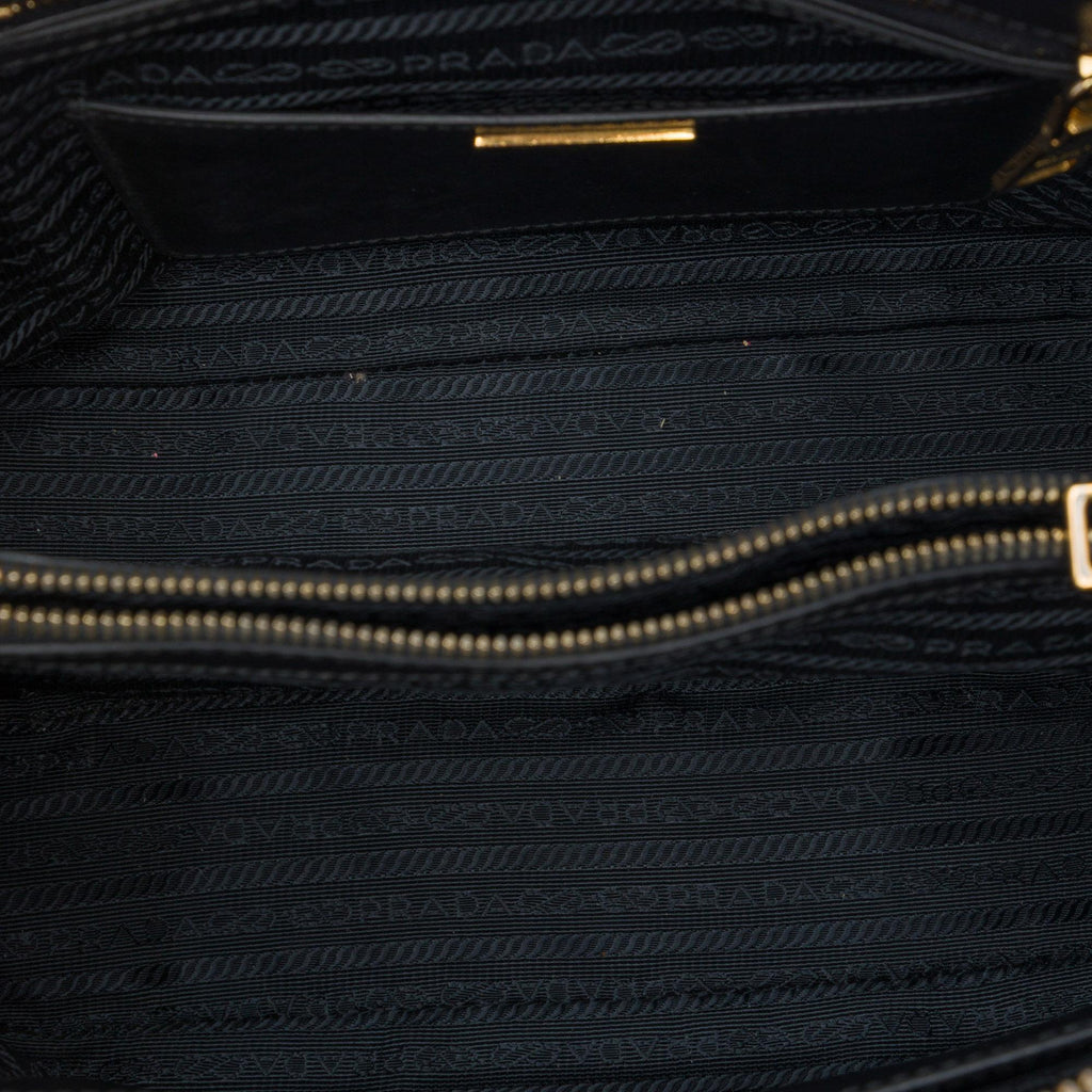 Prada Medium Saffiano Lux Promenade Satchel - Black