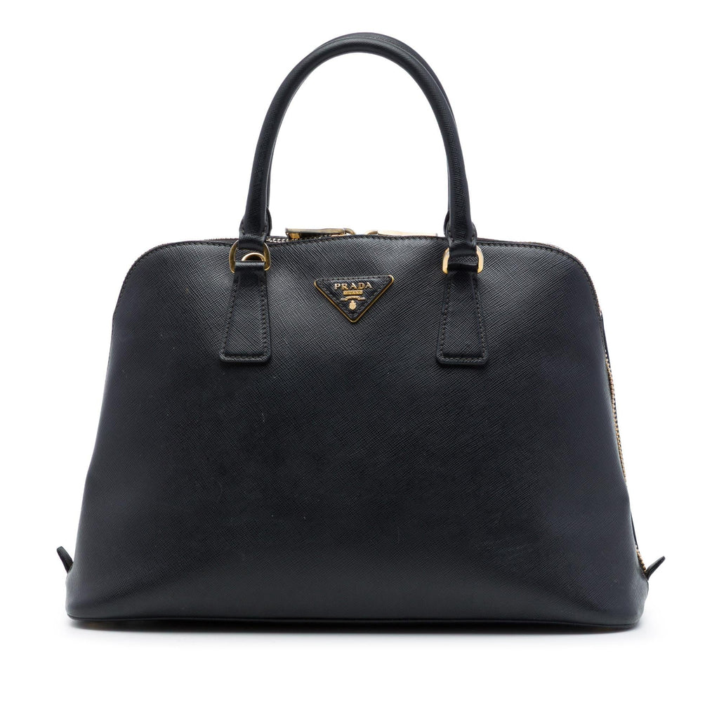Prada Medium Saffiano Lux Promenade Satchel - Black
