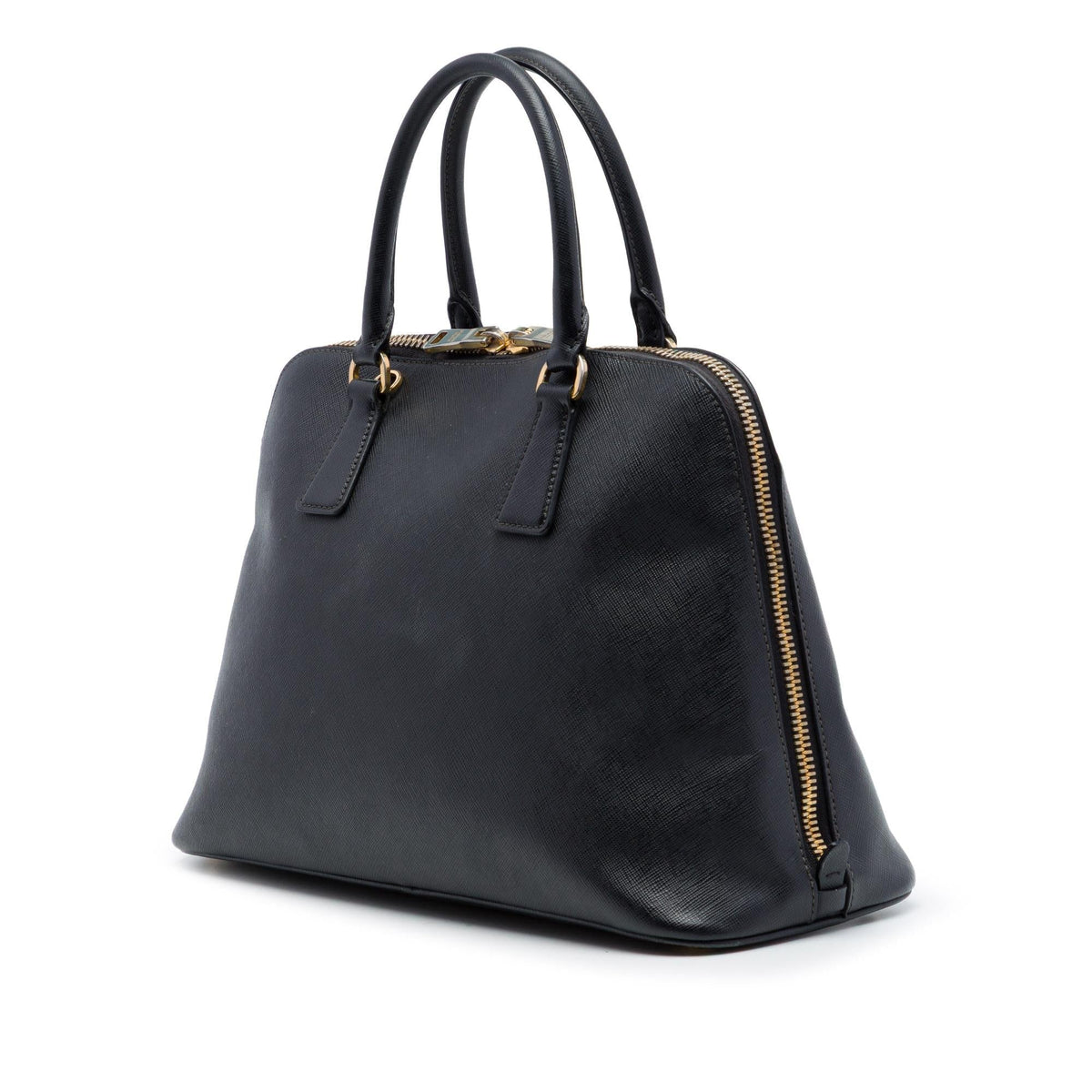 Prada Medium Saffiano Lux Promenade Satchel - Black