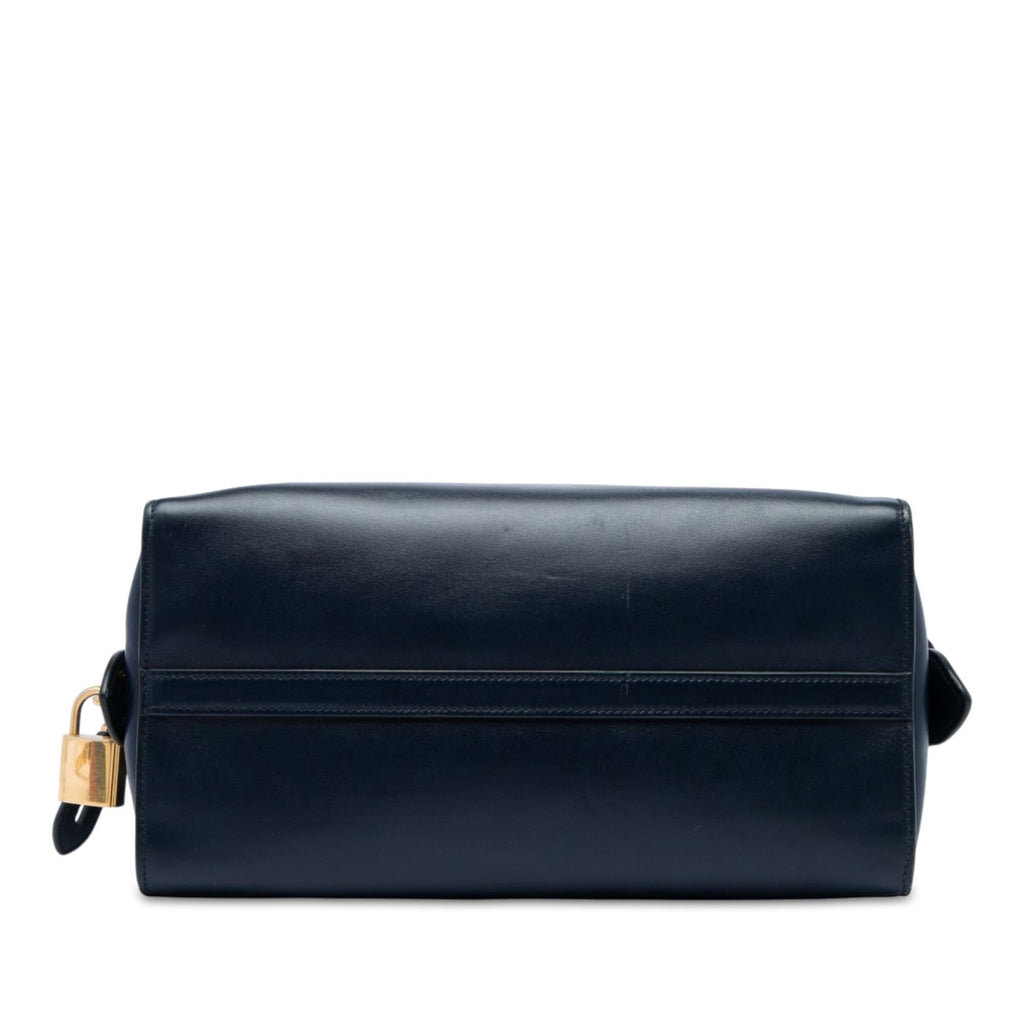Prada Medium Saffiano Trimmed City Calf Greca Esplanade Satchel - Blue