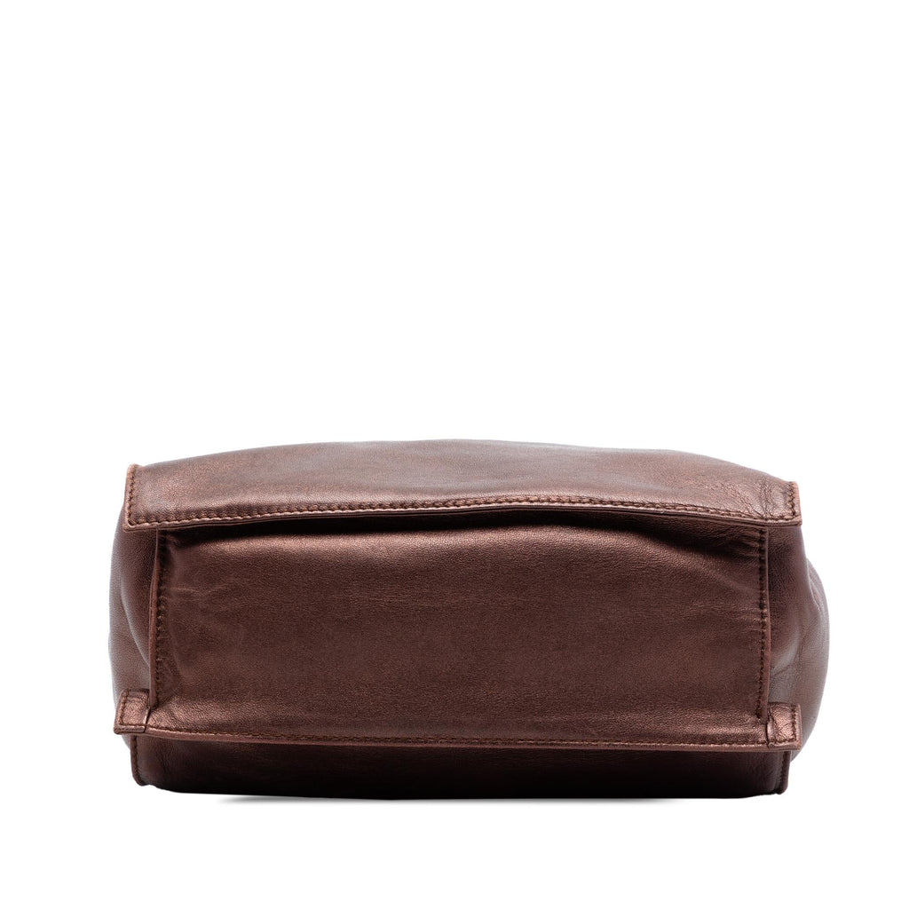 Prada Metallic Nappa Frame Crossbody Bag - Brown
