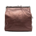 Prada Metallic Nappa Frame Crossbody Bag - Brown