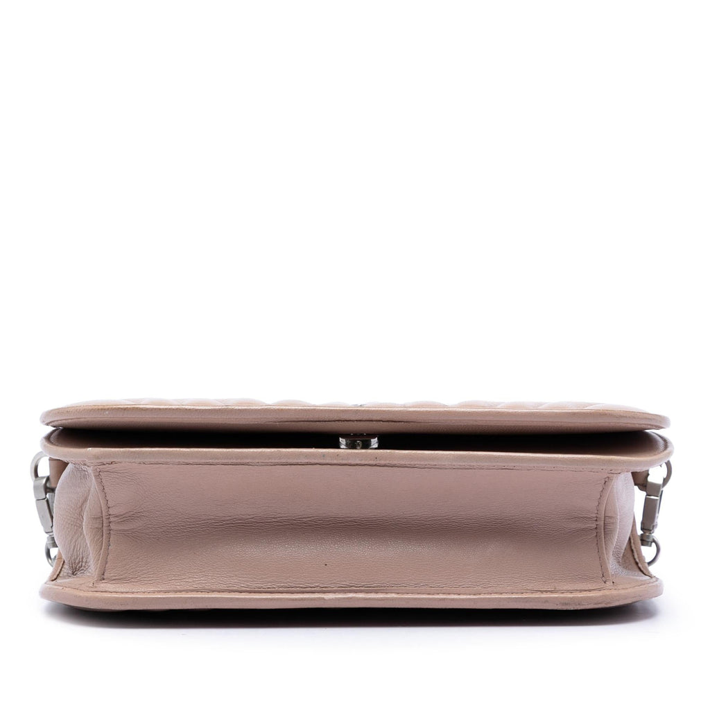 Prada Mini Soft Calf Impunture Diagramme Crossbody Bag - Brown