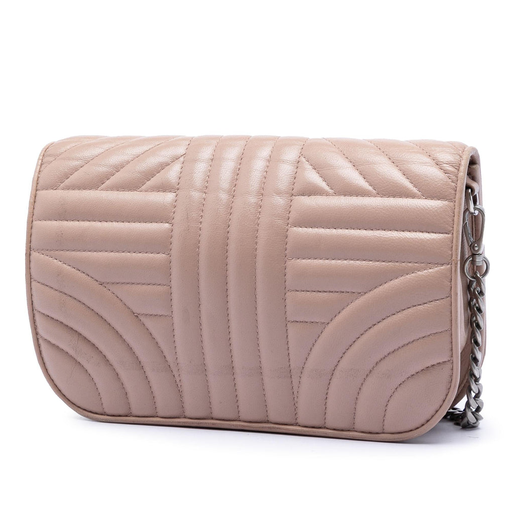 Prada Mini Soft Calf Impunture Diagramme Crossbody Bag - Brown