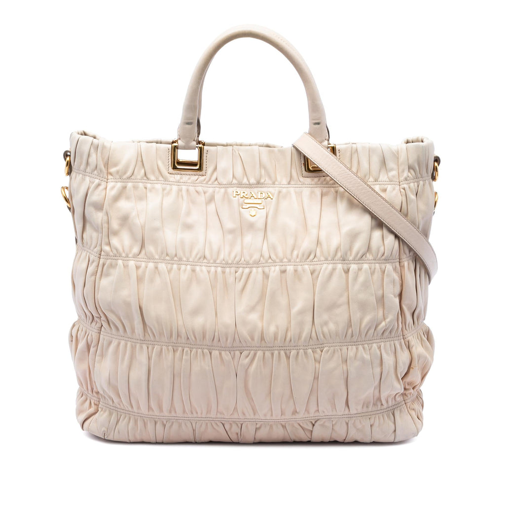 Prada Nappa Gaufre Satchel - Brown