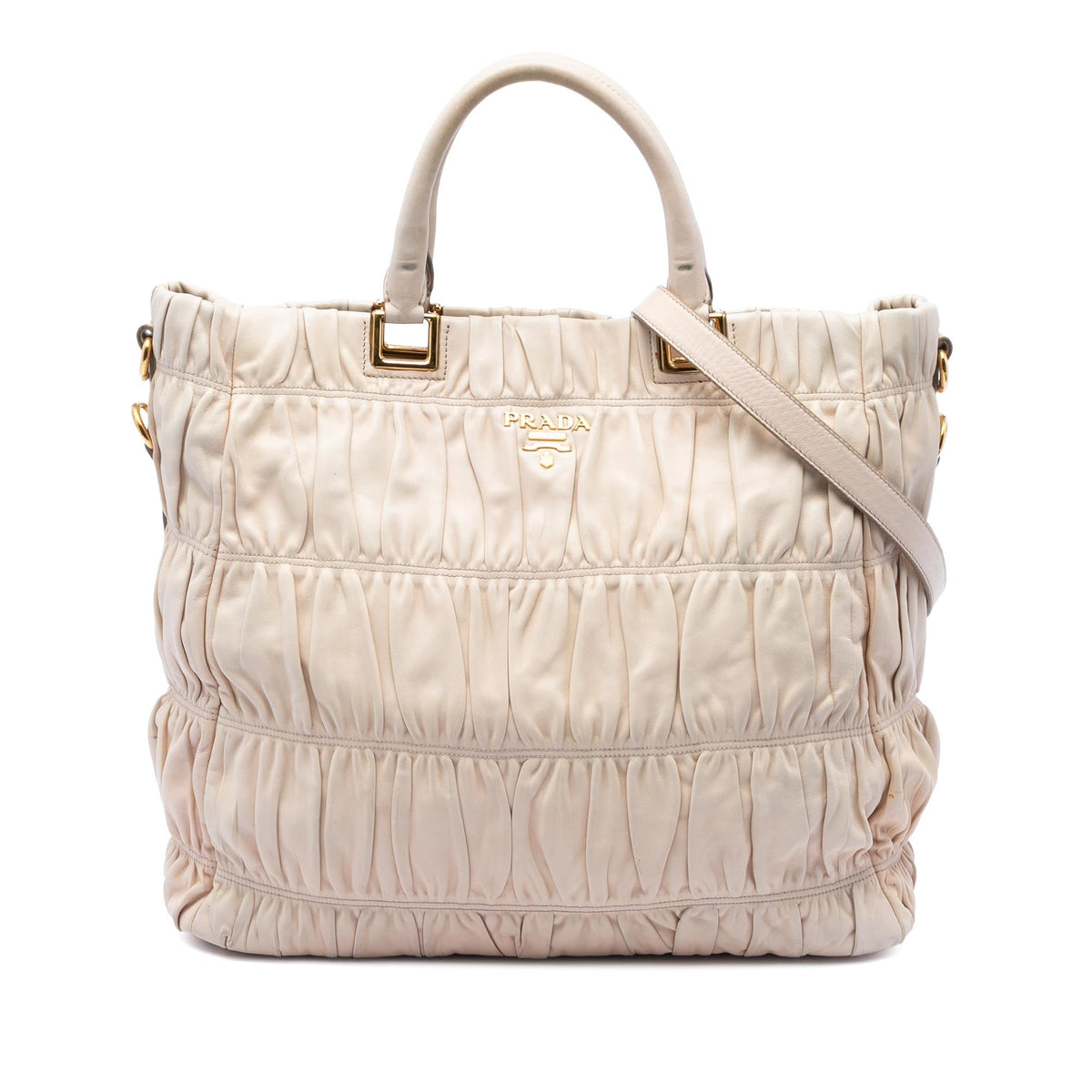 Prada Nappa Gaufre Satchel - Brown