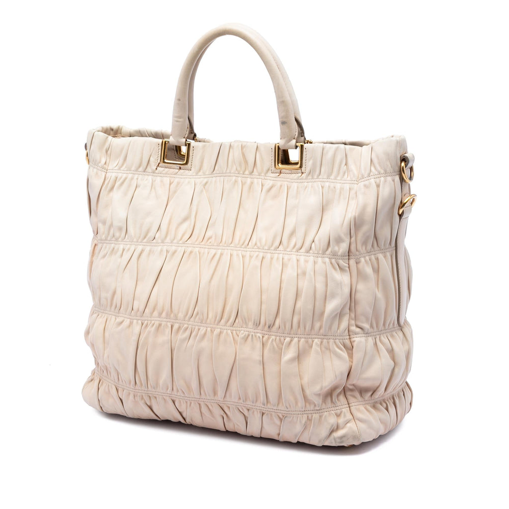 Prada Nappa Gaufre Satchel - Brown