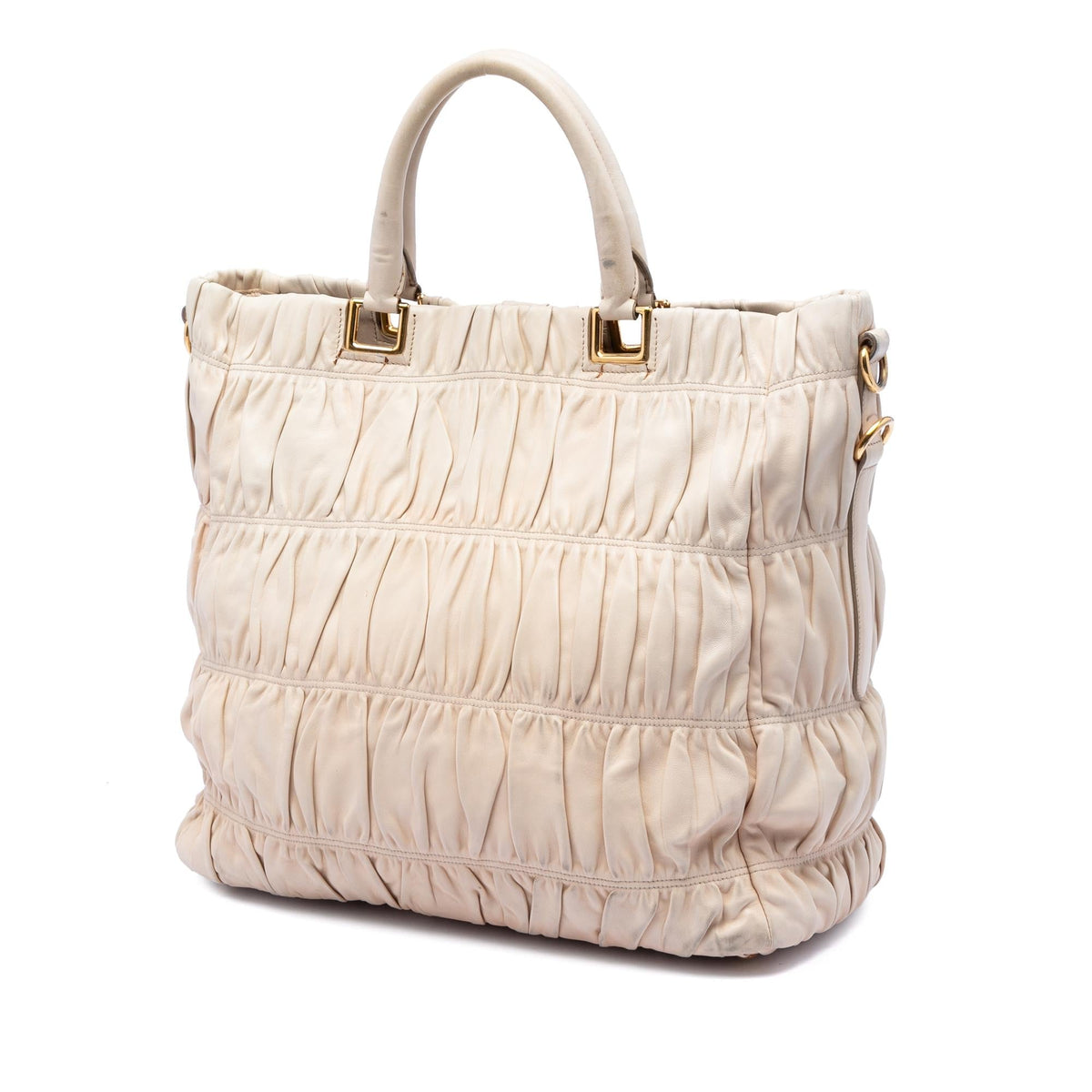 Prada Nappa Gaufre Satchel - Brown