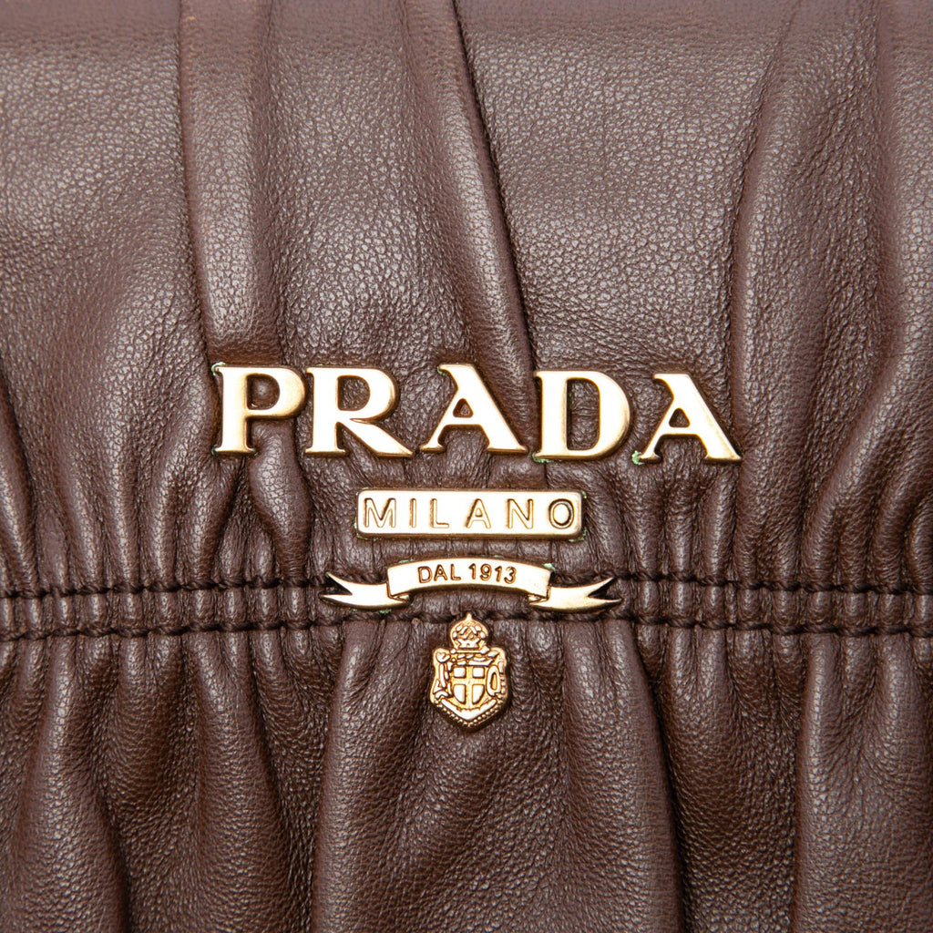 Prada Nappa Gaufre and Tessuto Tote Bag - Brown