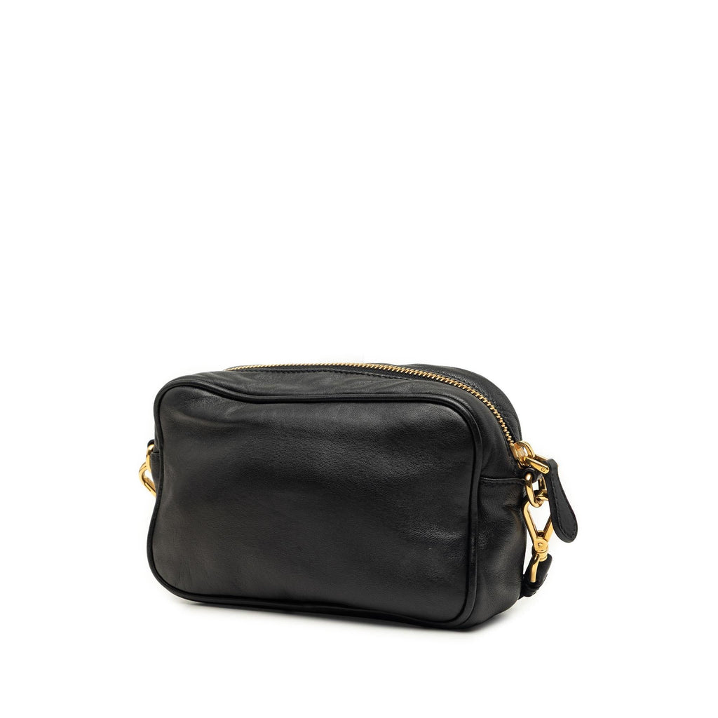 Prada Nappa Rosette Crossbody Bag - Black