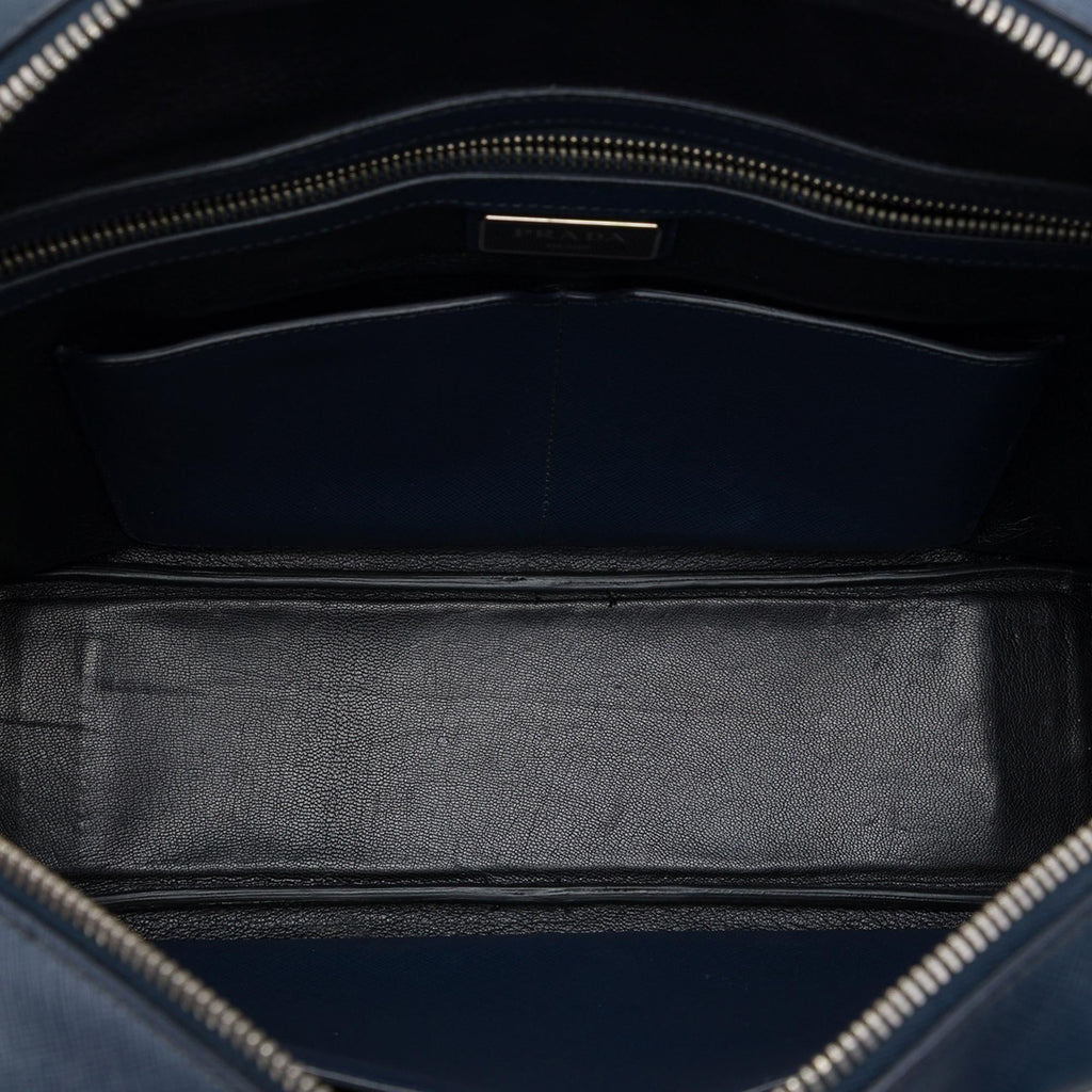 Prada Saffiano Business Bag - Blue