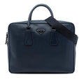 Prada Saffiano Business Bag - Blue