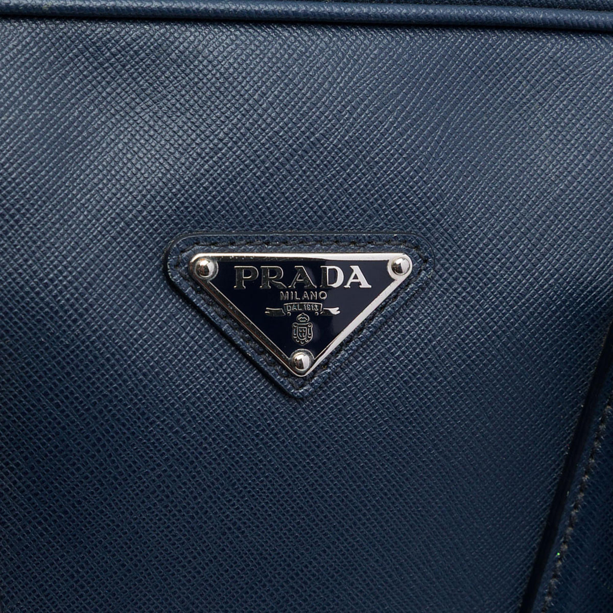 Prada Saffiano Business Bag - Blue