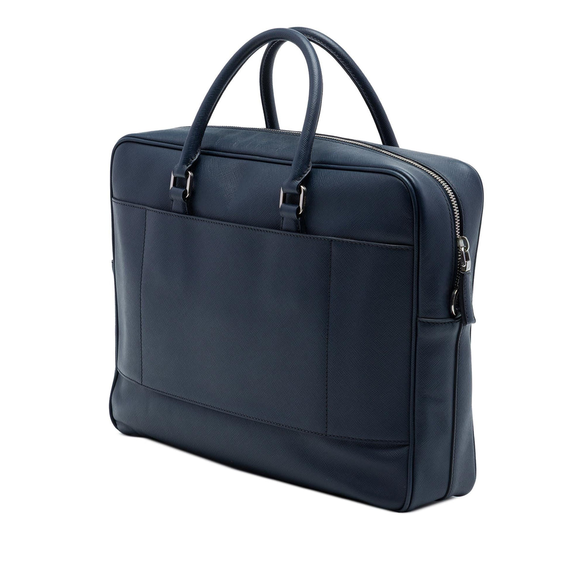 Prada Saffiano Business Bag - Blue