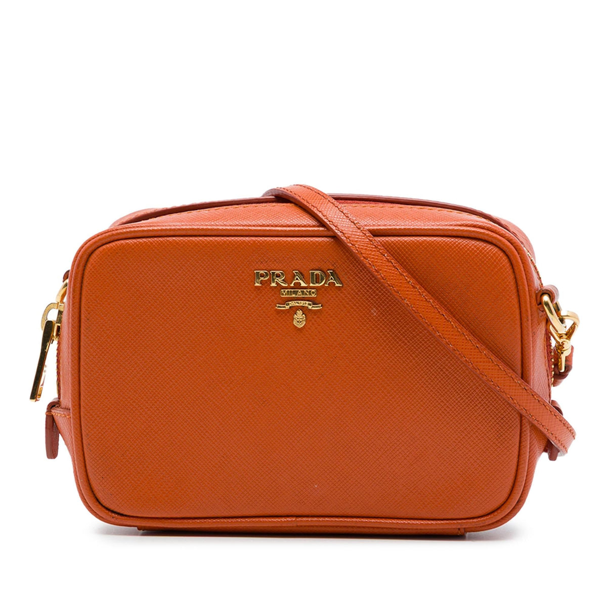 Prada Saffiano Camera Bag - Orange