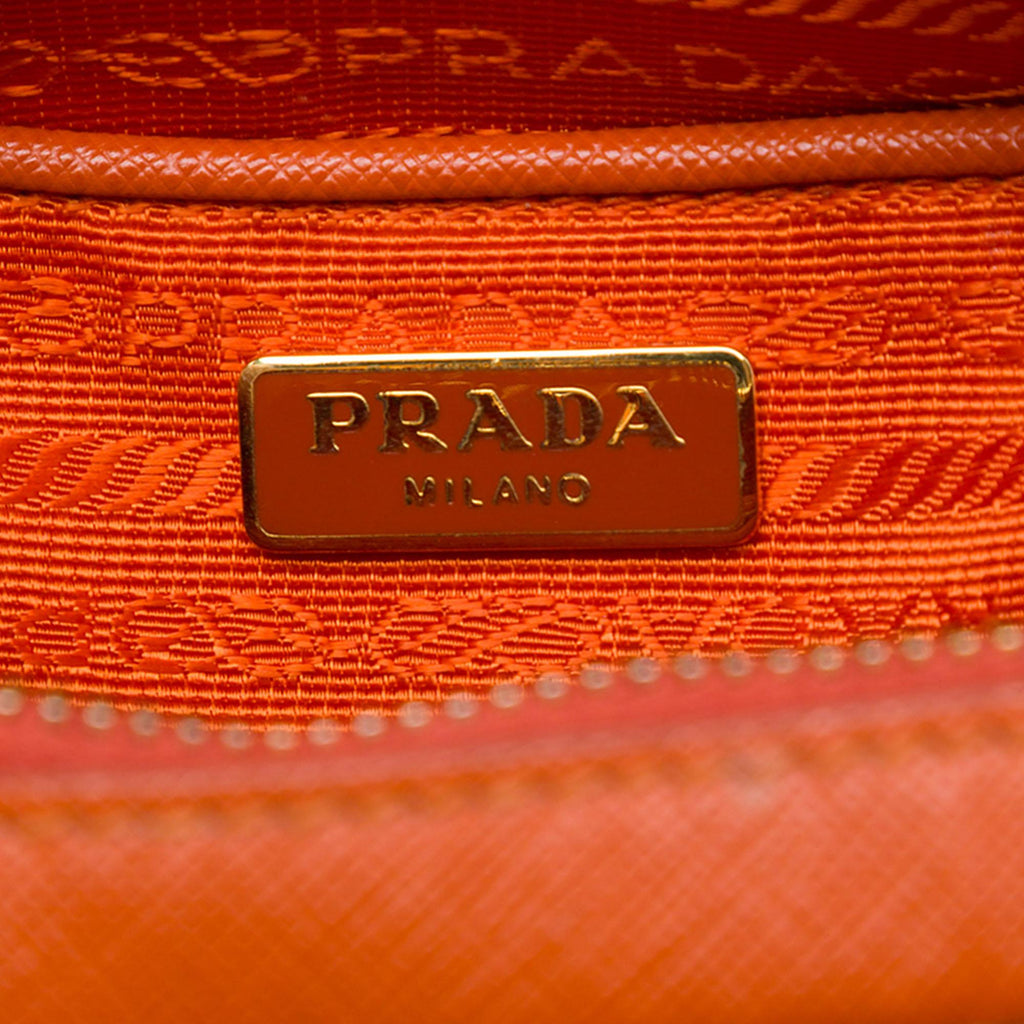 Prada Saffiano Camera Bag - Orange