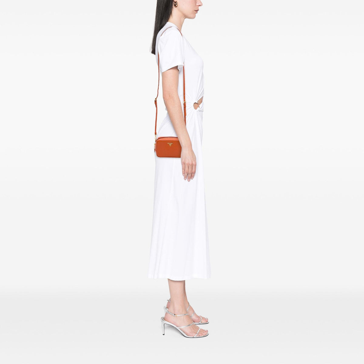Prada Saffiano Camera Bag - Orange