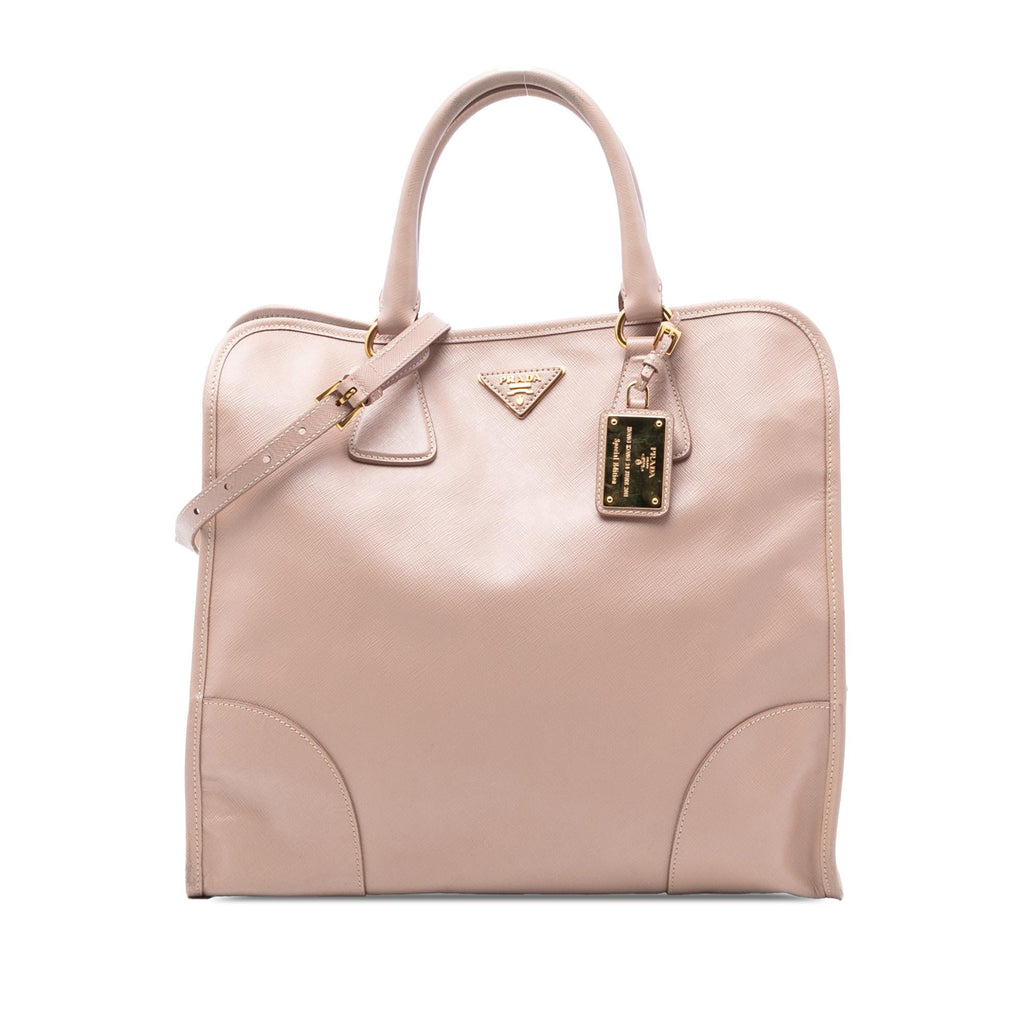 Prada Saffiano Lux Shopping Tote Bag - Pink