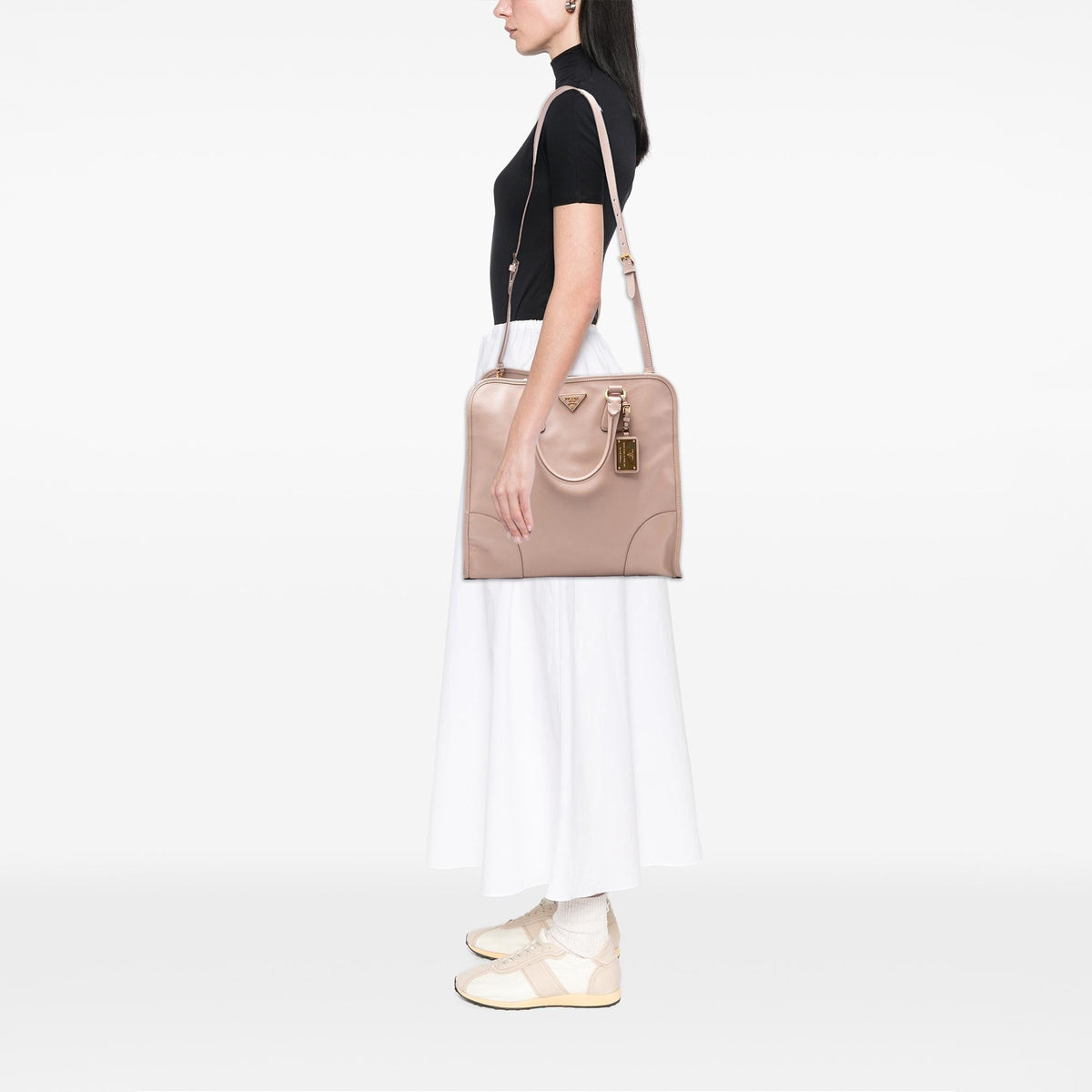 Prada Saffiano Lux Shopping Tote Bag - Pink